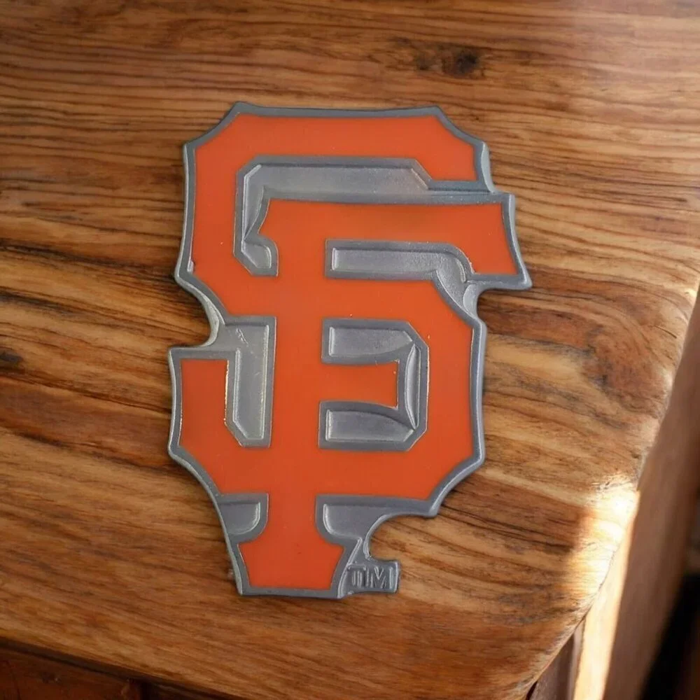 San Francisco Giants Belt Buckle SF Orange Pewter MLB New Old Stock Official '06